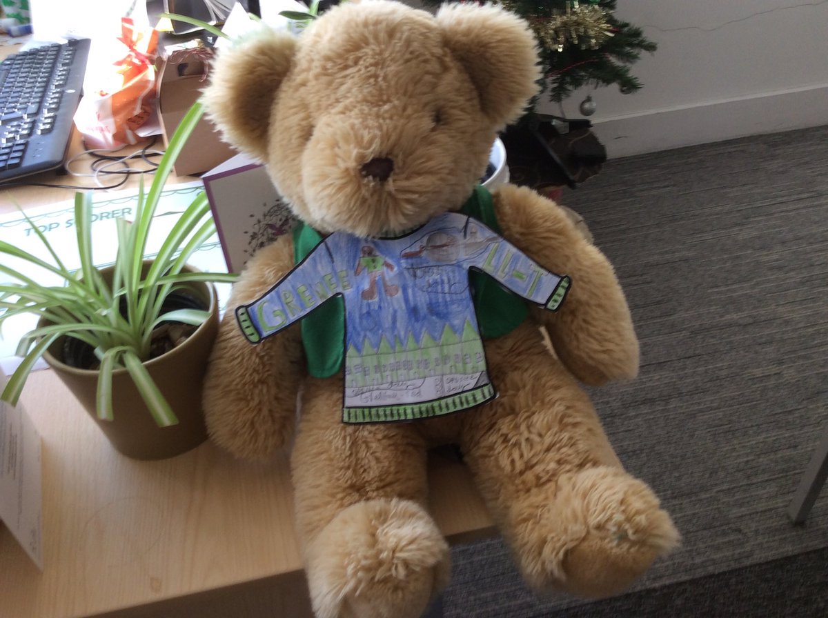 GrenfellPrep's tweet photo. Designing jumpers for our House Mascot: Grenfell Ted.  Thank you to Charlie Y5. https://t.co/IxB1limMf5