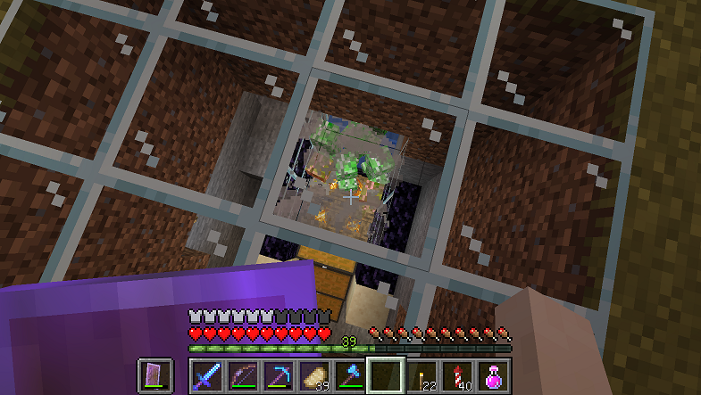 いとう 猫型クリーパートラップ完成 最初に沸き層を2つ作ってみたけどあまり火薬が集まらなかったから がんばって猫を増やして連れて18層作った これで発破も空の旅もし放題じゃヾ 3ﾉｼヾ ﾉ