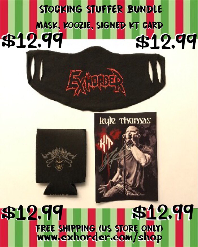ExhorderNOLA's tweet photo. ORDER IN TIME FOR HOLIDAY DELIVERY!
#exhorder #exhorderband #exhordernola #jasonviebrooks #sashahorn #marzimontazeri #kylethomas #christmas #stockingstuffers #stockings #stuffmystocking #nola #heavymetal #thrashmetal #punkmetal https://t.co/abIK1jD0yc