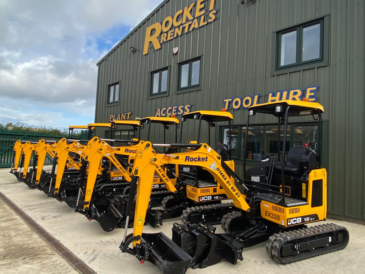 Rocket Rentals  have 1.5 tonne excavators back in stock and ready for hire, Call the hire team 01453 51 95 51 #rocketrentals #hireteam #planthire #gloucestershire #bristol #avon #