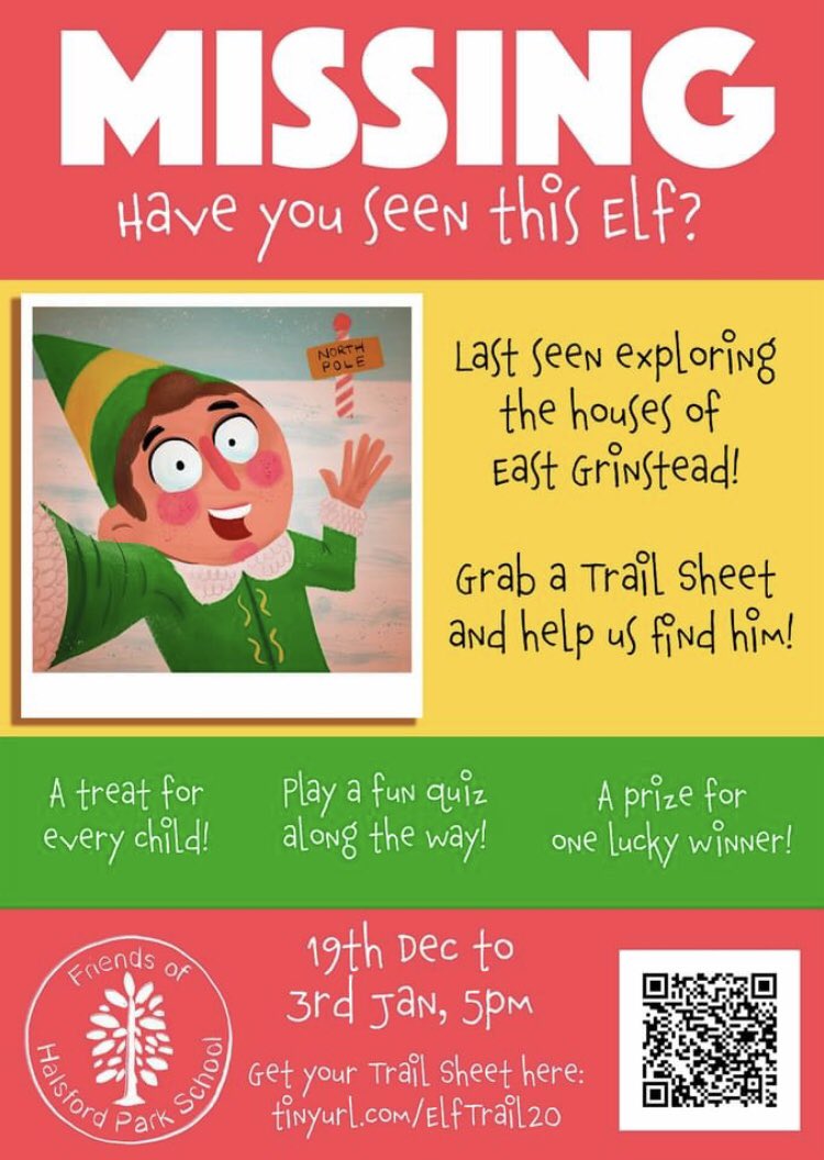 HalsfordFriends's tweet photo. Our #elf trail starts on Saturday! Grab a trail sheet an help us find him! https://t.co/YZW9vQfAuz #eastgrinstead #westsussex #midsussex #Christmas 
@VisitEG https://t.co/hwIDO8tD44