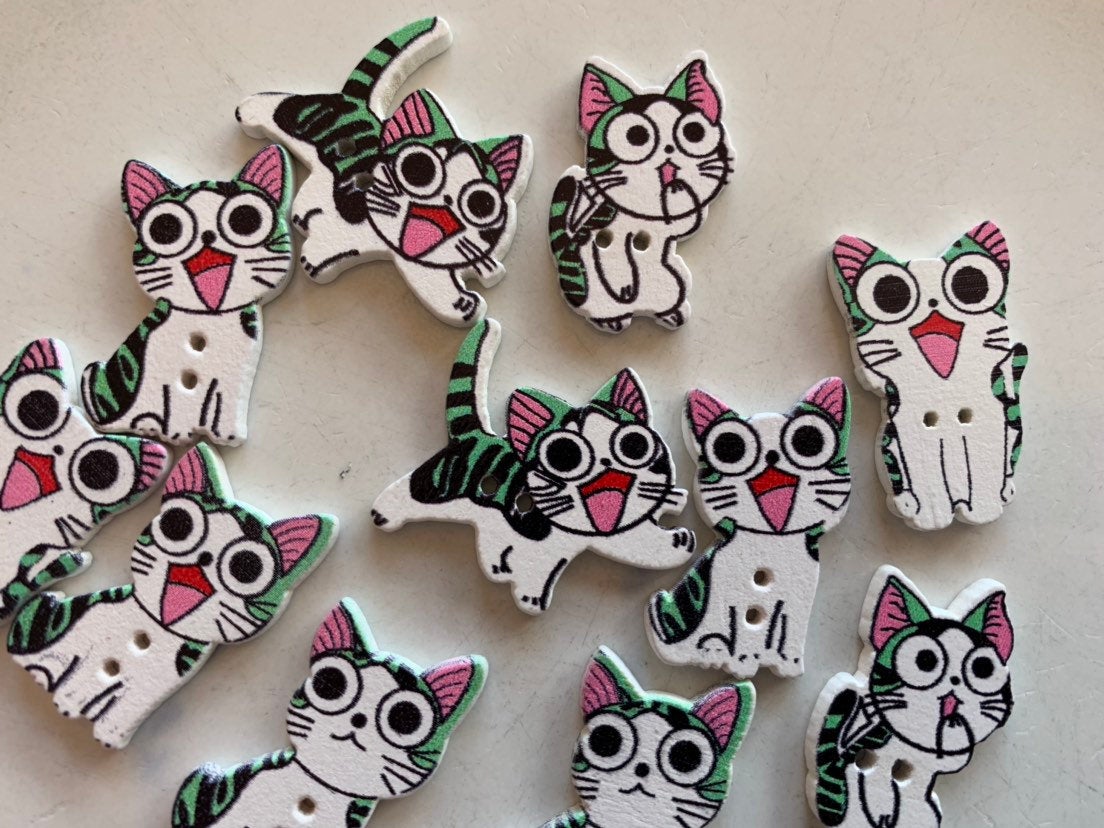 BeadsBitznBopz's tweet photo. 10 Wooden Cartoon Painted Cat Painted Buttons, Kids, Craft, Sewing https://t.co/4IqTtYrA6Q #Button #Craft supplies #Irishbutton #Etsyireland #BeadsBitznBopz #Etsy #CraftButton https://t.co/NQE5xO6vwj