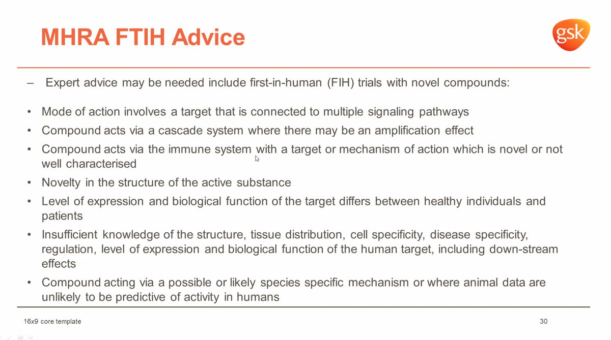 Chris Parkinson <a href="/GSK/">GSK</a> reminds UK #clinicalpharmacology trainees session at #Pharmacology2020 about the important safety considerations identified by <a href="/MHRAgovuk/">MHRAgovuk</a> when conducting first-in-man #clinicaltrials <a href="/BritPharmSoc/">British Pharmacological Society</a> 
#patientsafety