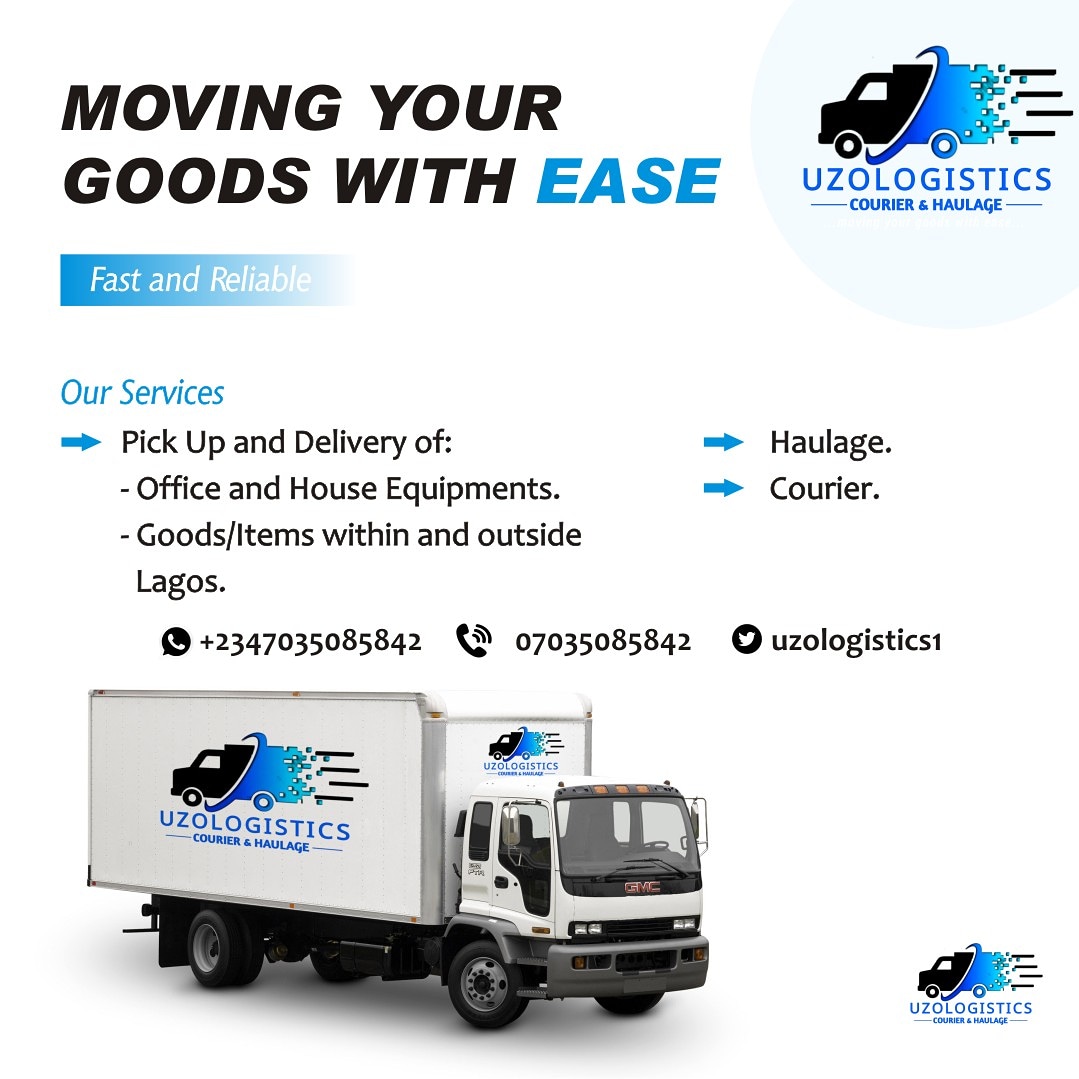 uzologistics1's tweet image. We are @Uzologistics1!
We are movers! We move goods, household items, furnitures etc within Lagos and interstate.
We operate from Victoria Island, Lagos.
Contact us via DM or phone calls
Whatsapp no 07035085842