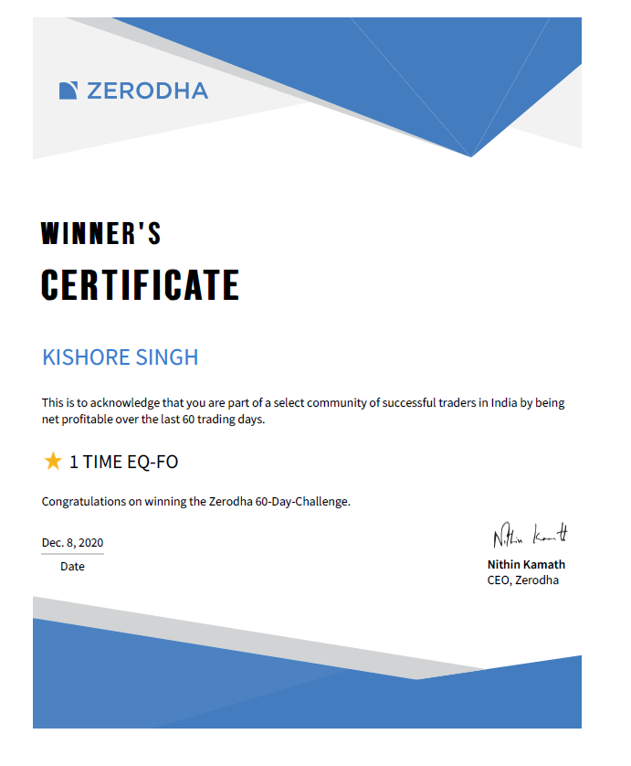TradingBoomers's tweet photo. won zerodha 60 days challenge , would like to thank all the amazing guys on twitter
@Singh7575 @Kuldeep222786 @bankniftydoctor @SunderjiJB @anilbalaji11 @itjegan @sanjufunda @yogeshnanda1 @Ronak_Unadkat https://t.co/xnnHSNQgnN