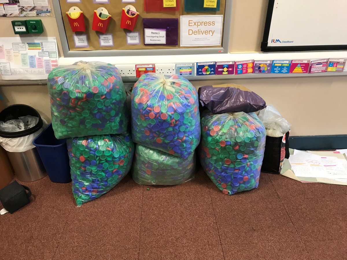 TheCryptSchool's tweet photo. A fantastic effort from #CryptYr8 who have been collecting bottle tops in aid of @L_I_N_C which are being delivered tomorrow. Well done! 👏 👏👏#CryptSupport https://t.co/xTrownCu7j