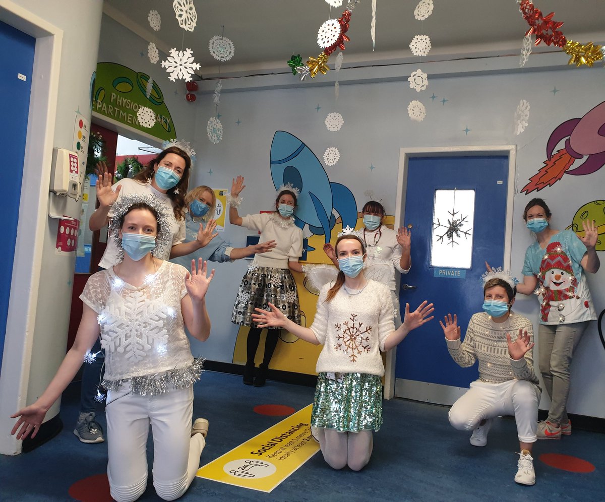 CHIatCrumlin's tweet photo. Let it snow! The Physiotherapy Department has transformed into snow flakes especially for #HoHoDay in CHI at Crumlin #MerryChristmas @nch_info @TempleStreetHos #CHIatTallaght #CHIatConnolly @CeoHardiman @traceywall001 @CMRF_Crumlin https://t.co/h8uOpDZbYO