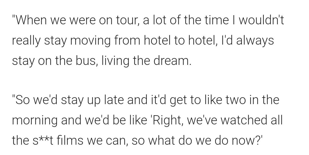 The time he revealed on the Late Late Show that whenever he and the rest of the boys got bored, they would try to break into the tour venues and steal golf caddies. Eventually, they ended up buying their own go-karts.