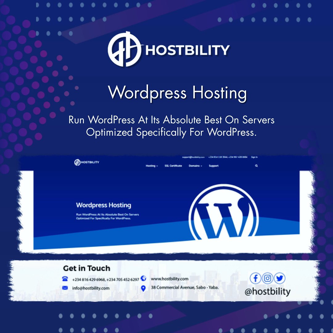 hostbility's tweet photo. Host your Wordpress designs with our reliable service and get extra hosting features👌

Get it here👉 https://t.co/HYdx7860w8

#wordpresswebsite #wordpressdesign #wordpresshosting #wordpresstheme #email #emailhosting #websolutions #webdeveloper #webdesign #webdesigner https://t.co/hpBJcWiJh2