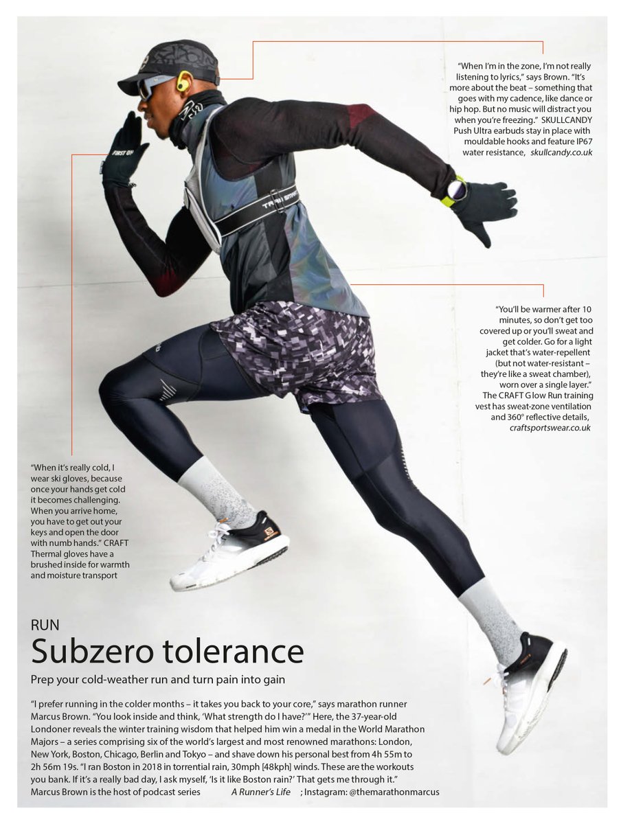 A great review in the #redbulletin of out Craft Run Glow Vest. Could can find this on out craft website craftsportswear.co.uk. 

Credit to photographer #davidgoldmanstudio
 #craftsportswearukandireland
#redbull
#RedBulletin