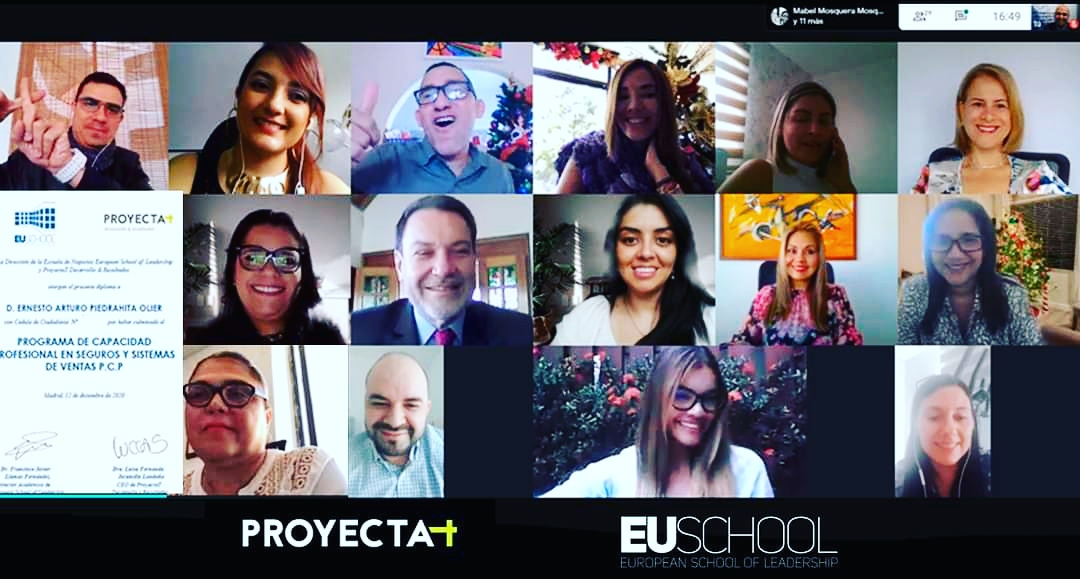 EUschoolMBA's tweet photo. EUschool felicita a los integrantes de Proyectat - Colombia que  han logrado la acreditación del Programa de Capacidad Profesional (PCP) obteniendo la certificación internacional por parte de European School of Leadership EUschool. ¡Enhorabuena por el logro obtenido! https://t.co/vZqlRvad14