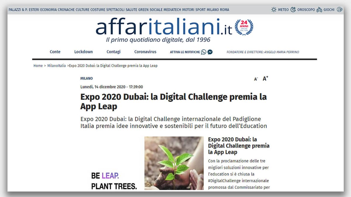 ItalyExpo2025's tweet image. La #DigitalChallenge ❝Future Education❞ sui media italiani 📰🇮🇹 #FuturedED #Expo2020 #ItalyExpo2020 #labellezzauniscelepersone 👉 bit.ly/3mipcQp @RaiScuola @Affaritaliani @scuola24 📖📚
