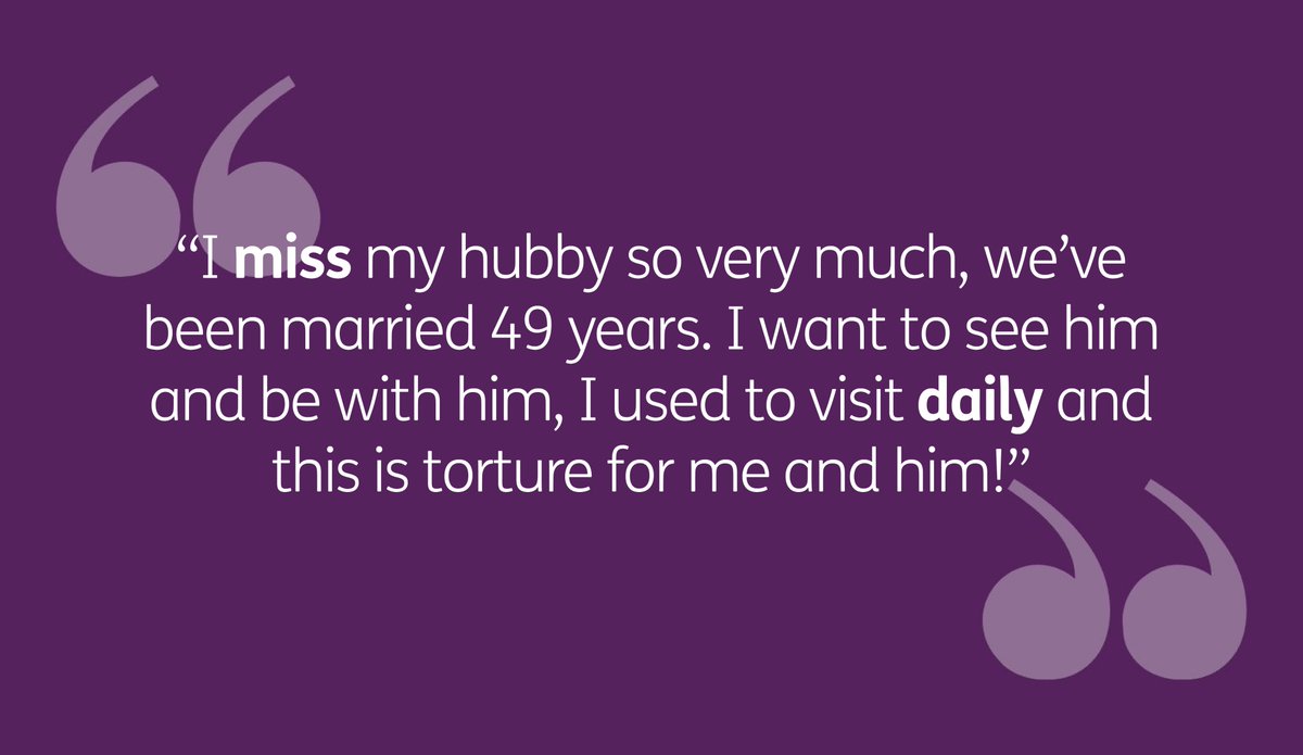 In March  #carehomes shut their doors to the outside world and began restricting visits as the pandemic took hold.9 months later 70% of people in  @age_uk survey still haven’t been able to visit their loved ones. It’s time they’re reunited:  http://bit.ly/2LEK2gn&nbsp;