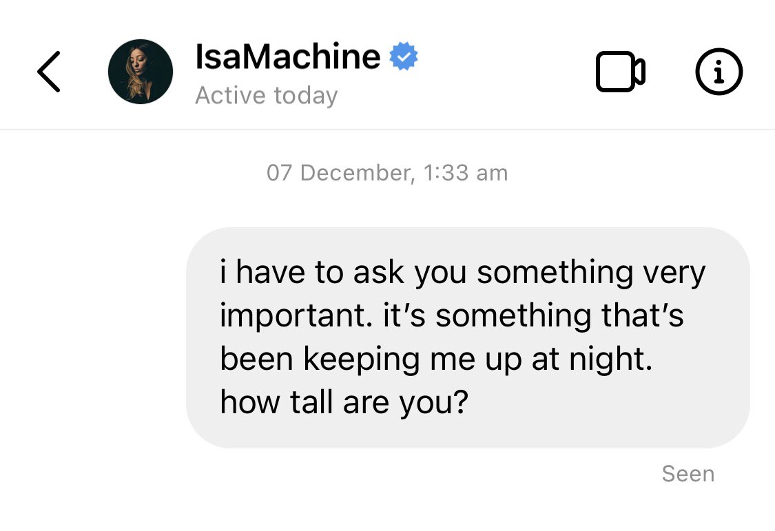i first asked isa herself, but was left on read.