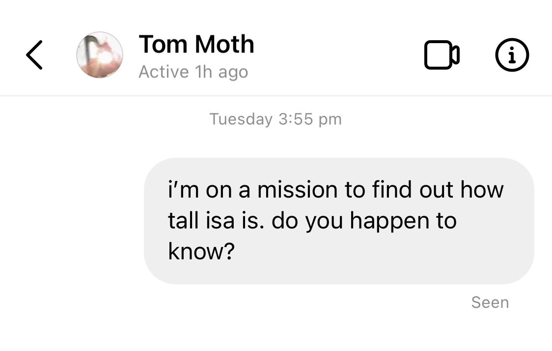 i then asked tom and was again, left on read