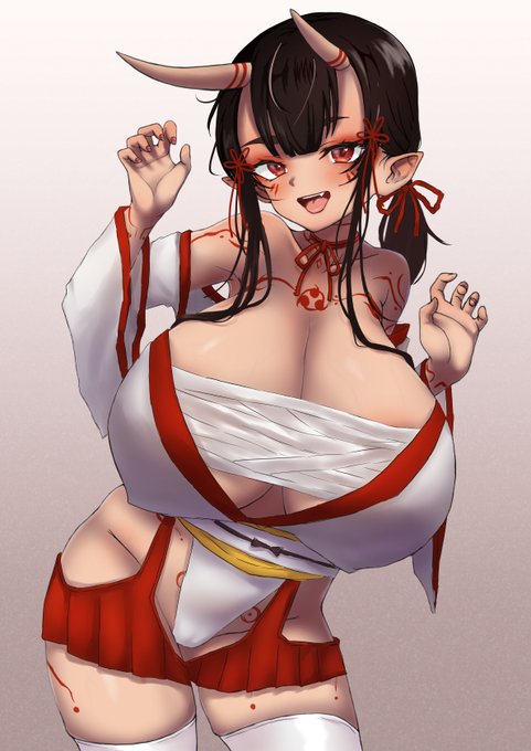 鬼娘 #鬼娘 #おっぱい #爆乳 https://t.co/pNbkvs2Ekw 