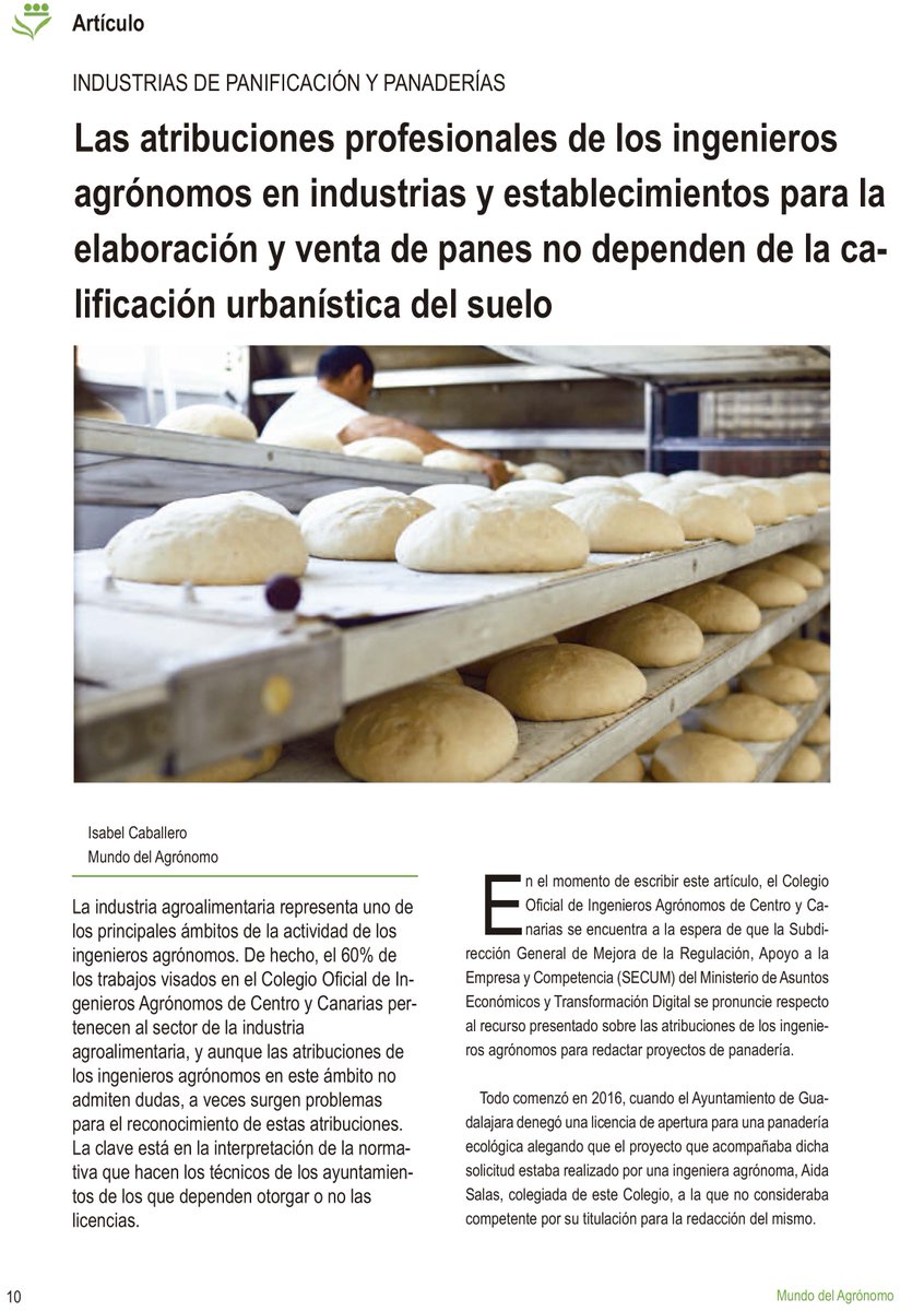 agronomoscentro's tweet photo. #MundodelAgrónomo 47. Hablamos sobre:

🟢Atribuciones profesionales en industrias de #panificación y #panaderías
🟢 La innovación en #regadío y los #ingenierosagrónomos
🟢 La importancia de los #parquesforestales periurbanos

Descárgala aquí https://t.co/2isRUGzTjc https://t.co/K7zcaIu8nM