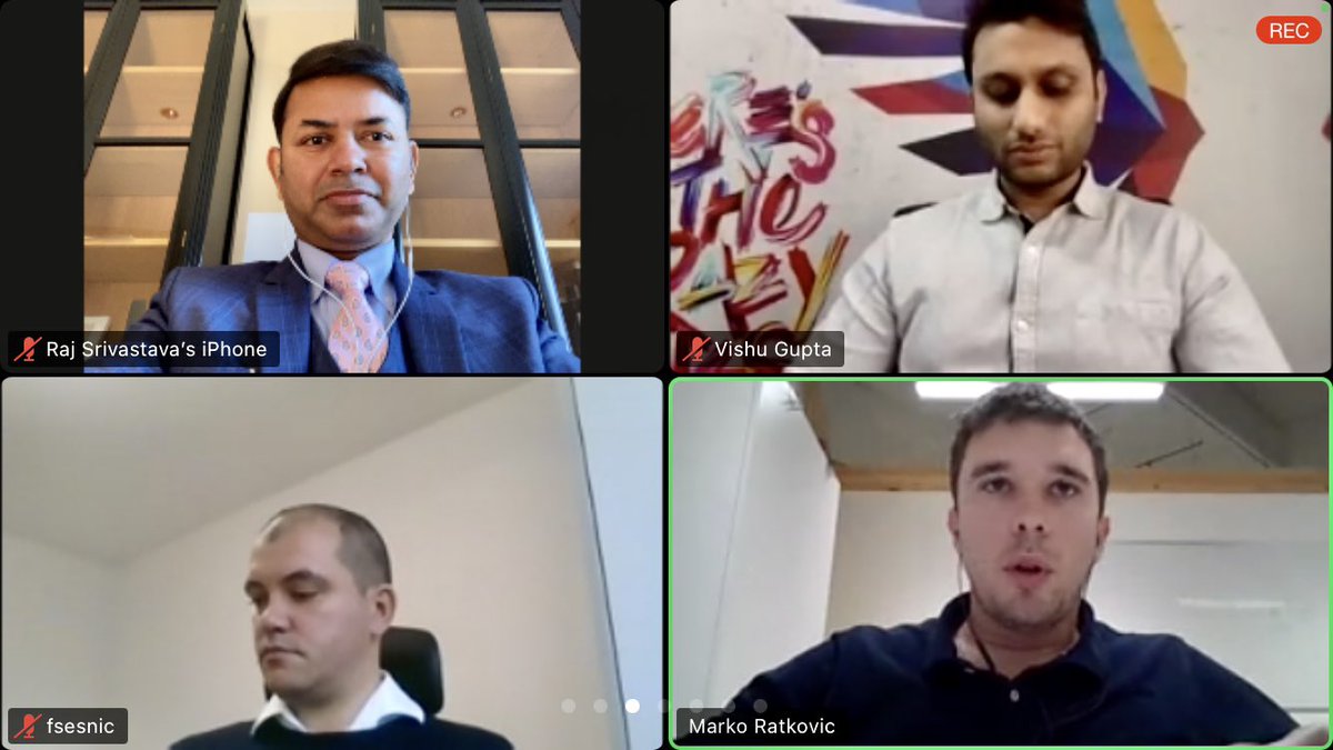 rajks73's tweet photo. In the first virtual conf between 🇮🇳🇭🇷 startups ecosystems,   3 quality startups from @fer_unizg 🇭🇷and @GHVAccelerator 🇮🇳 pitched to showcase their niche and explored opportunities for collaboration. 🇮🇳🇭🇷Digital Partnership taking off with the first test flight 😊 @India_Croatia https://t.co/emYHLlm9ub