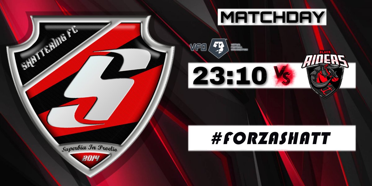 ShatteringFC's tweet photo. 🎮 MATCH DAY | #FIFA21
🏆 | @VFOspain_ps
🆚 | @BlackRidersVTF
🏟️ | 23:10 h.
#ForzaShatt https://t.co/OlsqB1KmgD