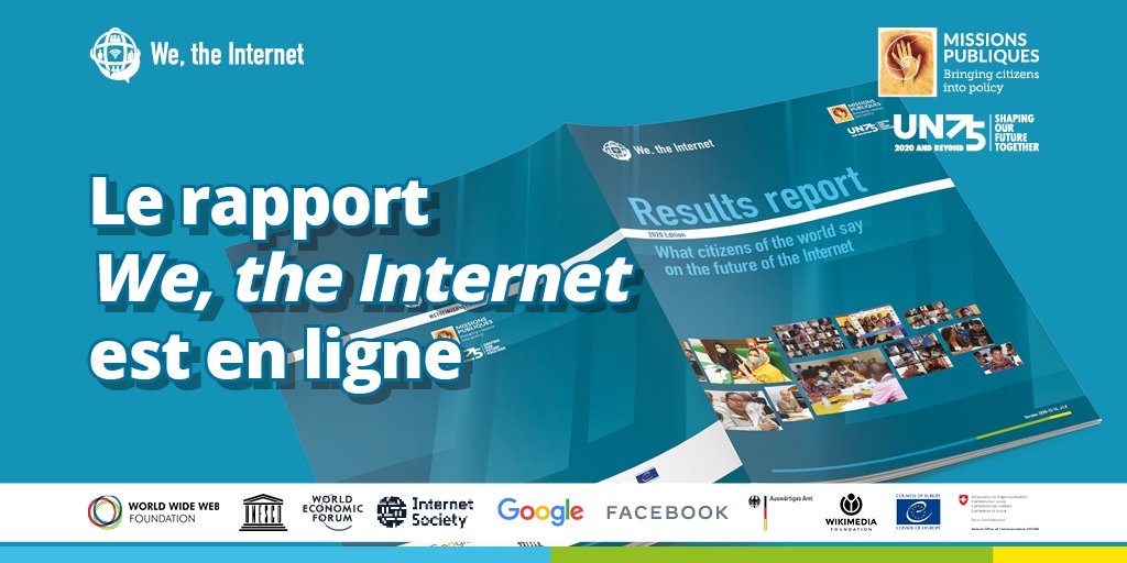 MPubliques's tweet photo. 🌐👏Bonne nouvelle ! Le rapport du Dialogue Citoyen sur l'avenir d'Internet est en ligne 

On espère qu'il sera utile aux preneurs de décisions, parties prenantes, universitaires pour améliorer les process de  #gouvernance d'#Internet ! 

👉Partagez le ! https://t.co/Tr16nUNq7Y https://t.co/iiKSNZ75pX