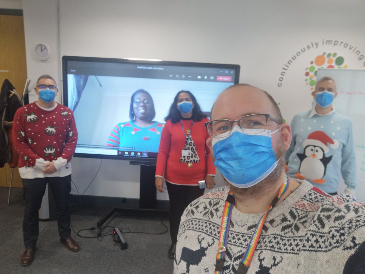 Socially distanced Christmas celebration in the Hub today!