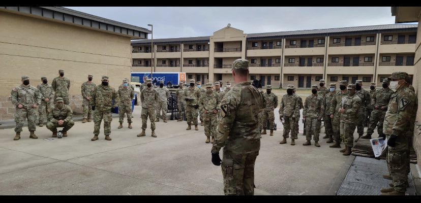 Hellhound38cav's tweet photo. Company Leadership down to Individual Soldiers began dialogue yesterday to address Corrosives at FHTX and the Organization’s way ahead.  #PeopleFirst #WARHORSE #GREYWOLF #1stCavDiv https://t.co/RwUJ3emcmu