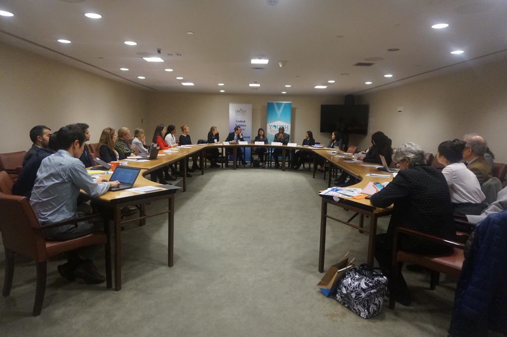 On the same day,  @UN_Disarmament &  @IMsweden hosted an informative meeting with youth advocates to raise awareness of how  #disarmament &  #armscontrol can help save lives and attain the  @GlobalGoalsUN, as part of its  #Youth4Disarmament initiative. (3/4)