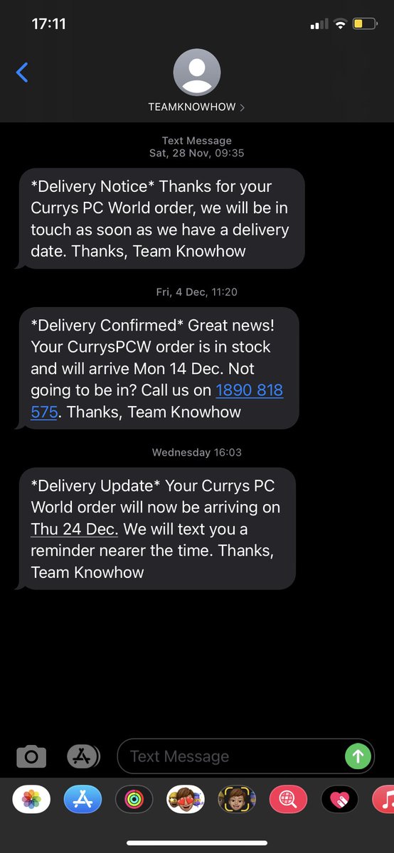 efa_dee's tweet photo. @TeamKnowhowUK filed a complaint no one has come back every call a new person tells us lies re delivery dates now telling us not in stock after two delivery dates given have logged all phone calls 9th Dec  15.23 &amp; 15.49 10th Dec 12.39 &amp; 15.24 11th Dec 16.49 
15th Dec currently still on hold https://t.co/djjDr66e6U