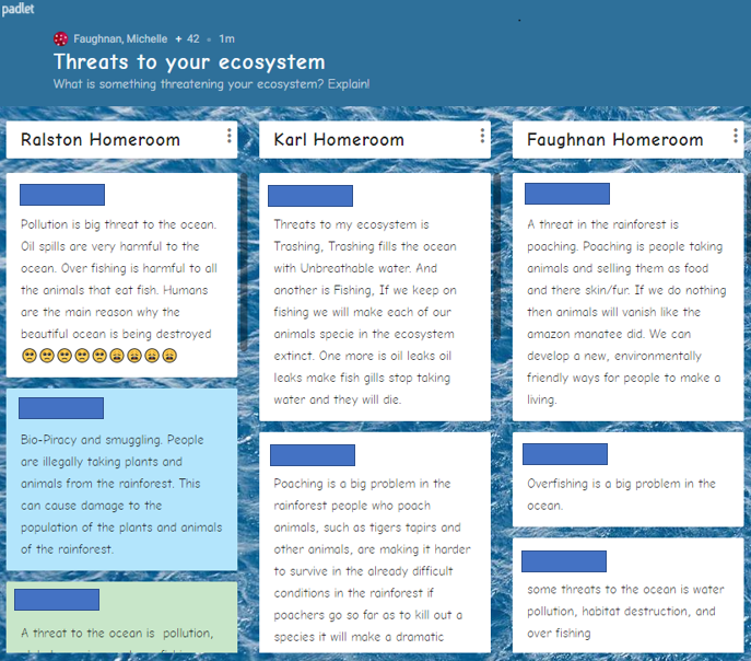These 5th grade researchers sure have a lot to share about RQ8- Ecosystem Threats! <a href="/GenGreeneGators/">General Greene Elementary</a> <a href="/AmericanReading/">American Reading</a> #CurriculumMatters #studentcentered #studentresearchers #ARCtastic