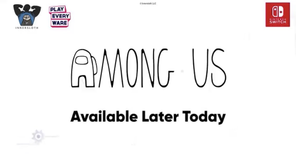 DiscussingFilm's tweet image. ‘AMONG US’ will release later today on Nintendo Switch.