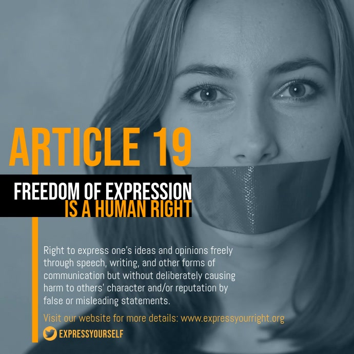 Article 19 states the exercise of these rights carry "special duties & responsibilities" & may "be subject to certain restrictions" eg "respect of the rights or reputation of others" or "the protection of national security or of public order, or of public health or morals".