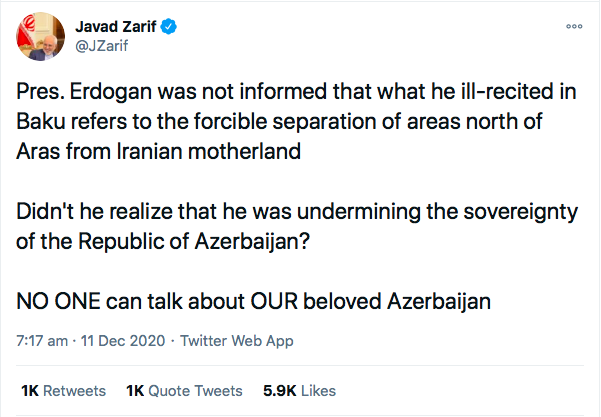 12/ Ittihadist references are not only a threat to Armenians, but also to Azerbaijanis.Not only because it puts them under a totalitarian ideology, but also provokes future conflicts.Why did Erdogan cite Vahabzadeh's poem, if not to provoke tensions with Iran?