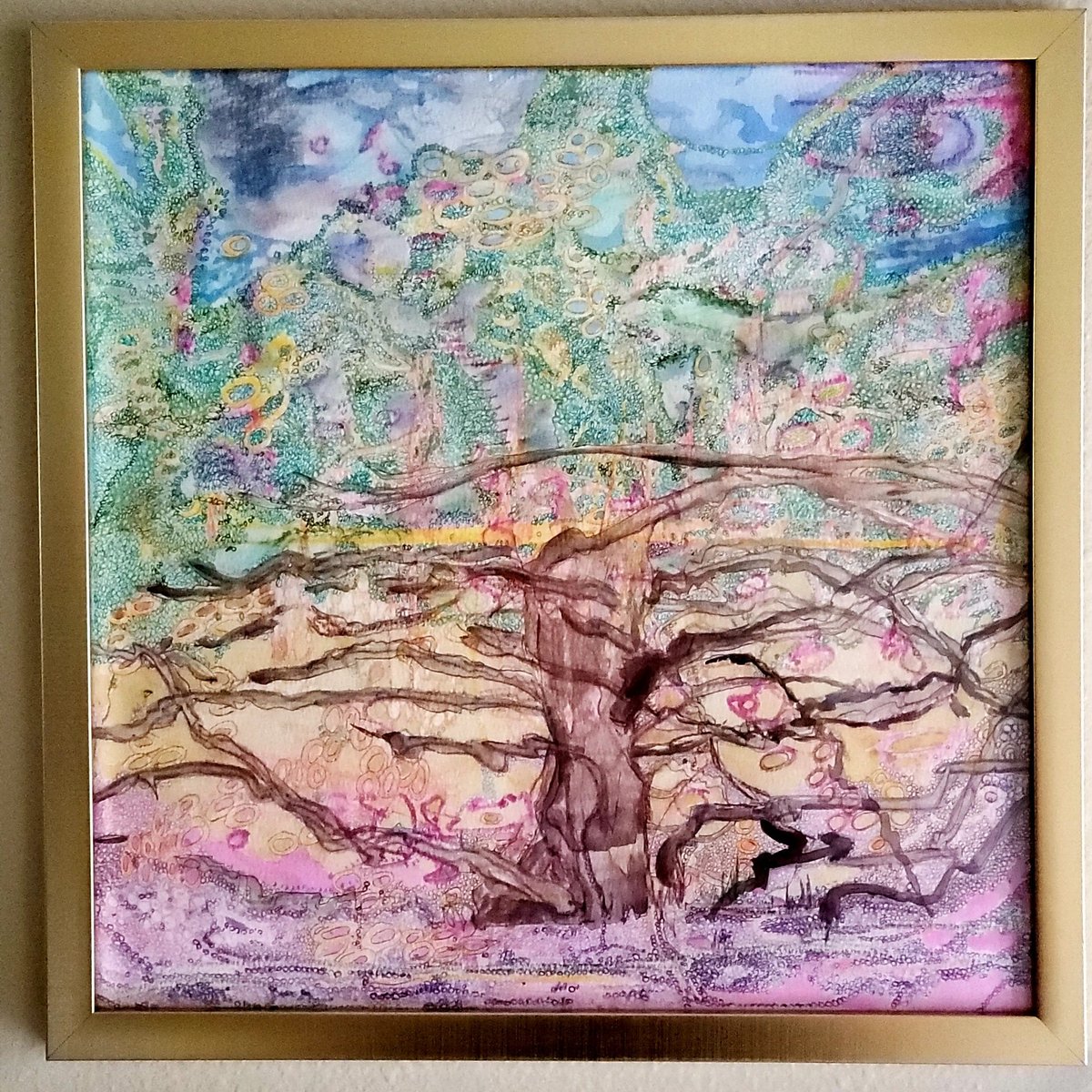 shaunaleelange's tweet image. Shauna Lee Lange, The Leaching Field (2020), watercolor and ink on paper, 12&quot;x12&quot;

#bio #water #organicforms #circleart #dotart #pointilllism #americanart #contemporaryart #abstractart #femaleart #veteranart #pointillism #hiroyukidoi  #yayoikusama #watercolor #mixedmedia #color