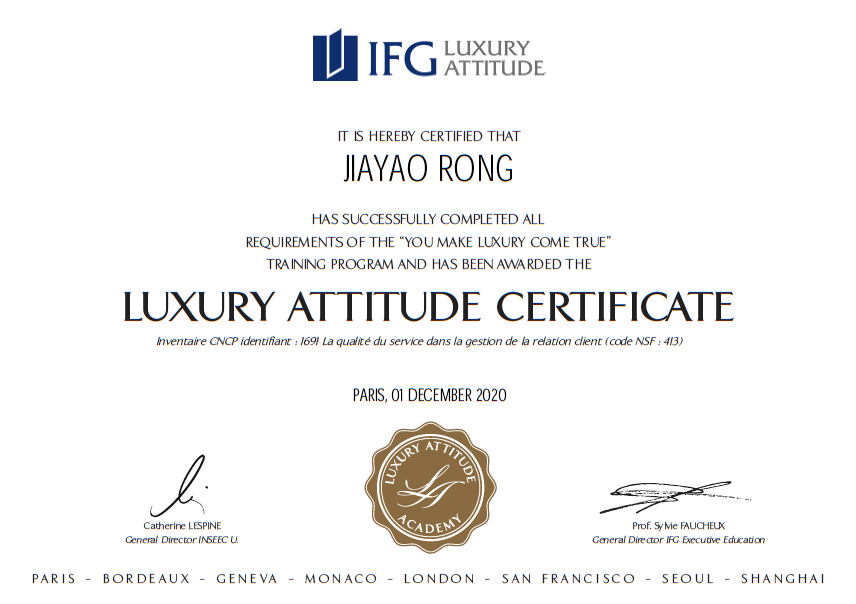 FDimanche's tweet photo. I am very happy to report that my #luxury management students and I successfully passed the "Luxury Attitude" certification this month. This was part of my #HTT700 course at @HTMRyerson @TRSMRyersonU #TRSMLuxuryLeaders. "Le luxe, c'est vous!" "You make luxury come true!" https://t.co/CWAmJlxxCz
