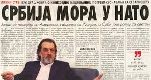  на листи владајуће СНС. Поставља се питање за све гласаче и чланове СНС да ли су свесни чињенице да подржавајући СНС подржавају и Вука Драшковића и споразуме које је он потписао, а који представљају издају државе, али и производе озбиљну штету и последице по здравље сваког