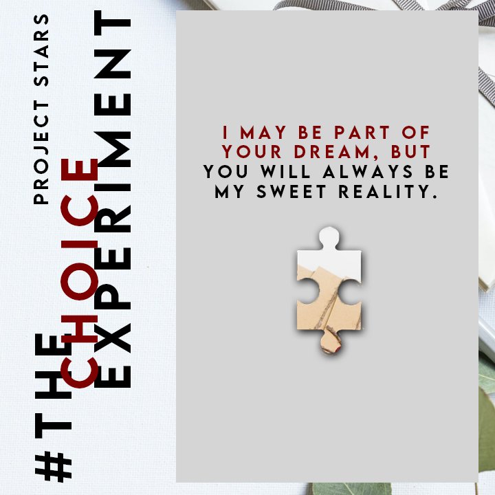 jazlykdat's tweet photo. Isang tulog na lang! Project STARS: #TheChoiceExperiment, Wattpad's first ever Filipino Paid Anthology by 30 Wattpad Stars will be launched. Stay tuned sa Wattpad Filipino profile! 30 Participating Stars will post a puzzle piece of the book cover. Here's mine! Good luck! 😊😄😊 https://t.co/BZPqQ4TNkd