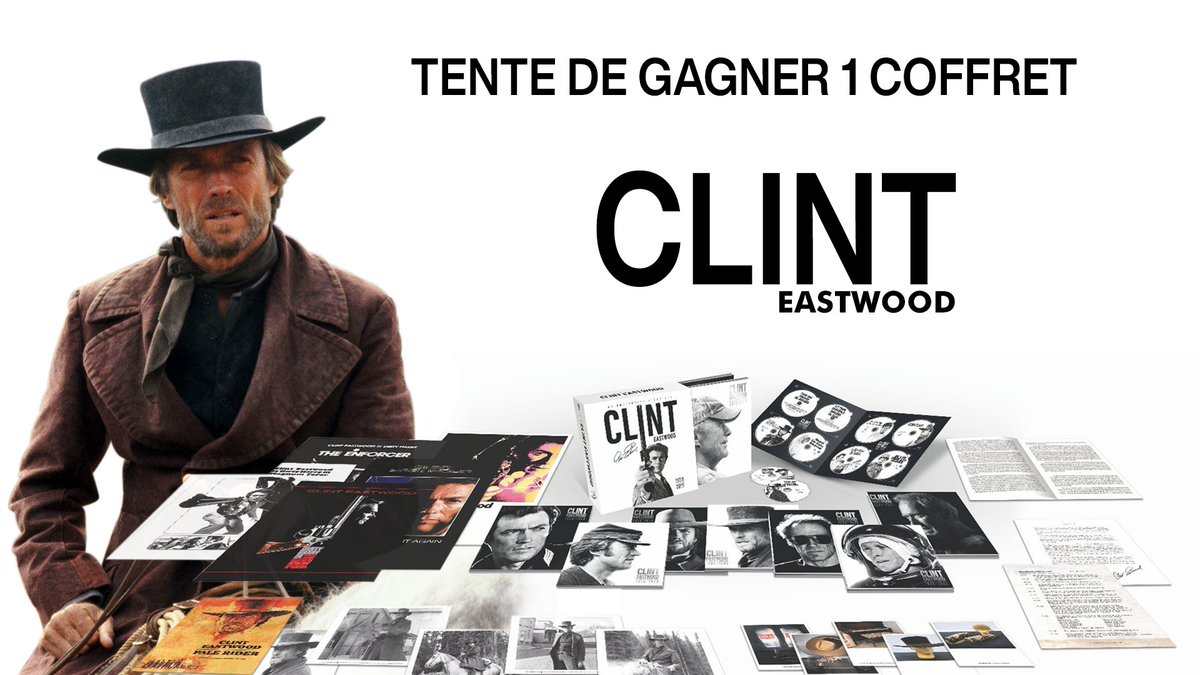 warnerbrosfr's tweet photo. 🎬 JEU CONCOURS 🎬

😮 Tente de gagner ce coffret Clint Eastwood de 63 films !

1⃣ RT + follow @warnerbrosfr
2⃣ Commente sous le tweet avec le nom de ton film préféré de Clint Eastwood.

⏱️ TAS du gagnant le 21/12.

📄 https://t.co/IiStn8LhRE https://t.co/V7IL6RrlL0