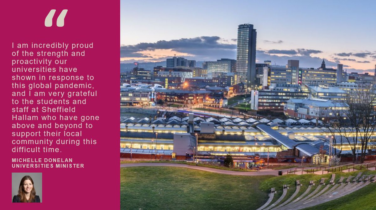 Universities Minister  @michelledonelan sent a message of support, praising our work in the community. #TrulyCivic