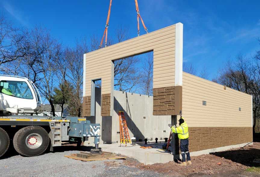 easiset's tweet photo. Perkasie Regional Authority enlists expertise of M&amp;W Precast to expand their water service with the installation of a new Easi-Set water booster station building. https://t.co/gQiIl4atp4  #water #precast #concrete #construction #Pennsylvania #utility https://t.co/TKwBFtNwz6