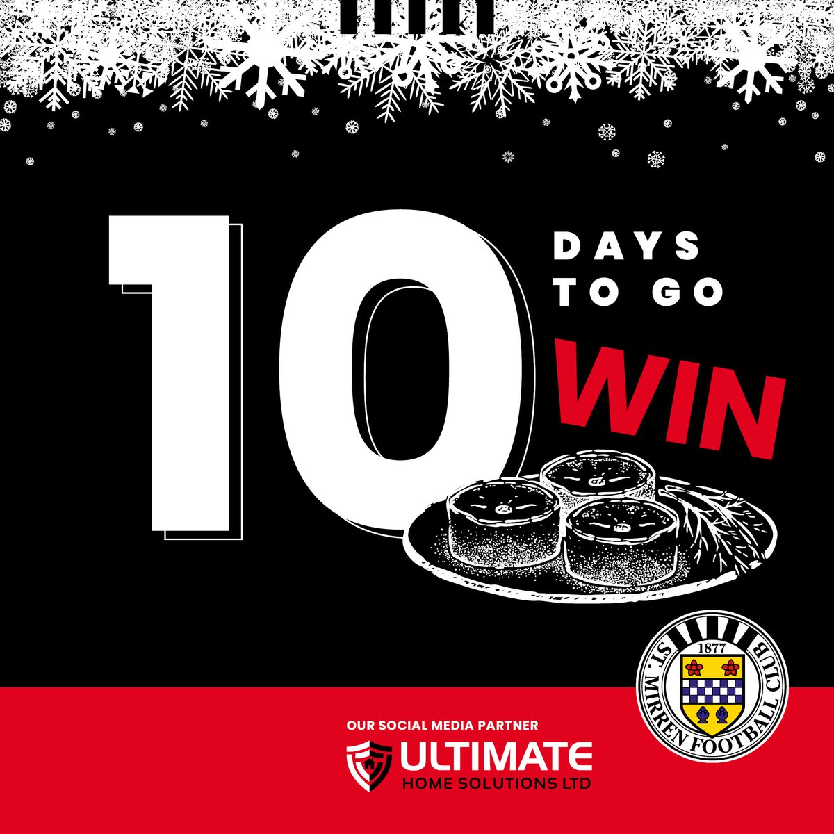 saintmirrenfc's tweet photo. 🔟 days to go! 

We've teamed up with @PieSportsScot to give away a box of pies in time for Saturday's match against St Johnstone. 

Just retweet this tweet and follow @PieSportsScot for a chance to win! 

#12DaysOfChristmas https://t.co/5h2nHhrm41