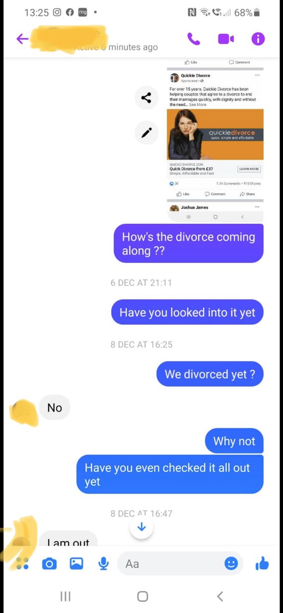 liampullin1's tweet photo. My mums messages to my dad even though they separated 8 years ago😂 https://t.co/mUTy1hCZ97