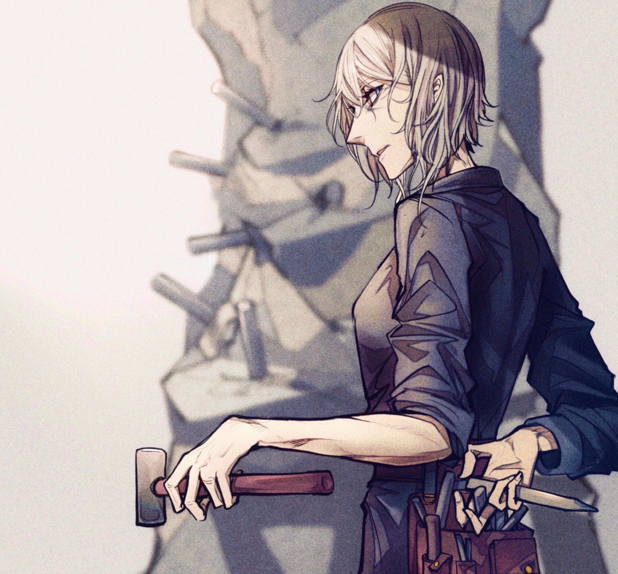 おけ 中世ヨーロッパ がテーマでしたので 石工さんを描きました 中世の石工は彫刻家や指示役の親方としても活動してたらしくかっこよ 思っておばあちゃんを描きました 月描祭 T Co G0o7cviakf Twitter