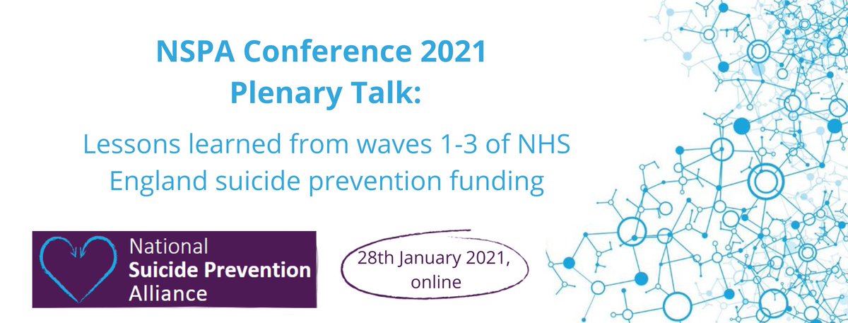 NSPA_UK's tweet photo. What lessons have been learned from waves 1 – 3 of NHS England suicide prevention funding? @jay_nairn from @NHSEngland will be presenting on this at the NSPA Conference taking place on 28th Jan. Register here: https://t.co/WE7H6tusNG. #SuicidePrevention https://t.co/MgLQ5jzqZK