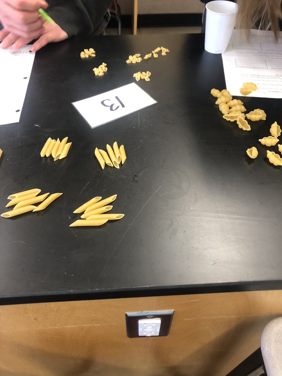 Ms_Hearns's tweet photo. @eastside_ravens Chemistry students discovered noodlium... a new element with 4 isotopes! 

In the process of finding the atomic mass and percent abundance of each isotope, we will keep you posted! 

#HandsOnSTEM https://t.co/9rs904GRuA
