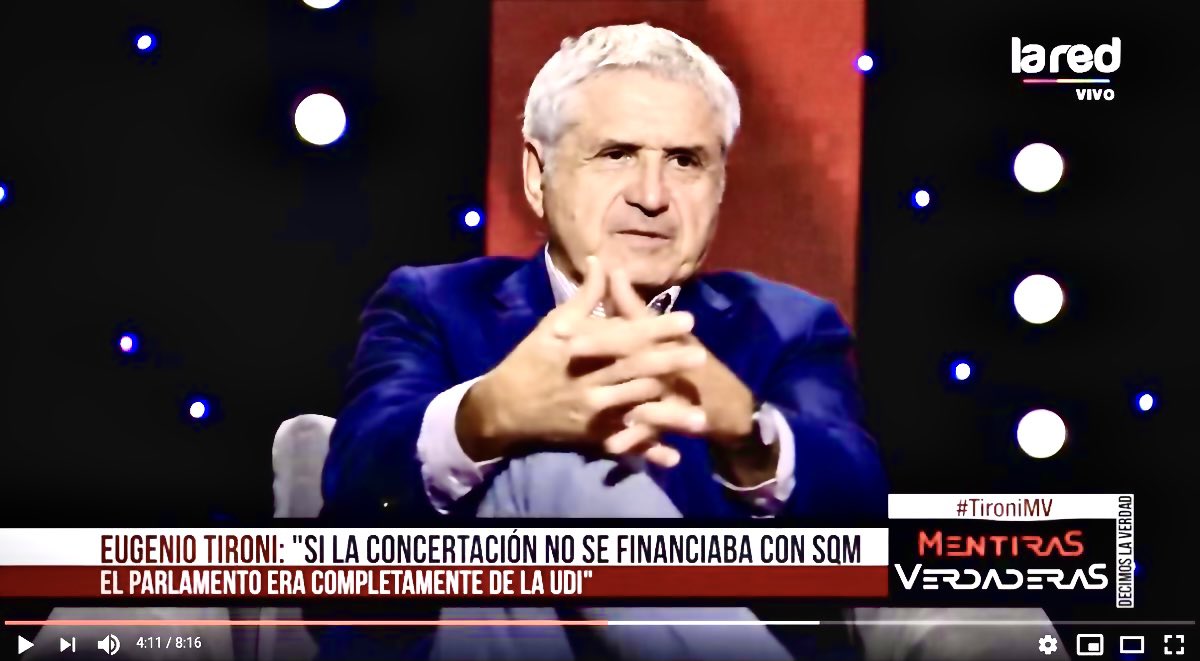 mdaza_abogado's tweet photo. IMPRESENTABLE descaro de Tironi. “Si concertación no se financiaba con SQM el parlamento era completamente de la UDI”. Hip��tesis acomodaticia y cuestionable que en todo caso implica que en vez de “entregar” parlamento a la UDI se lo dieron, para callado, al ex yerno de Pinochet! https://t.co/dubHQj1nOJ