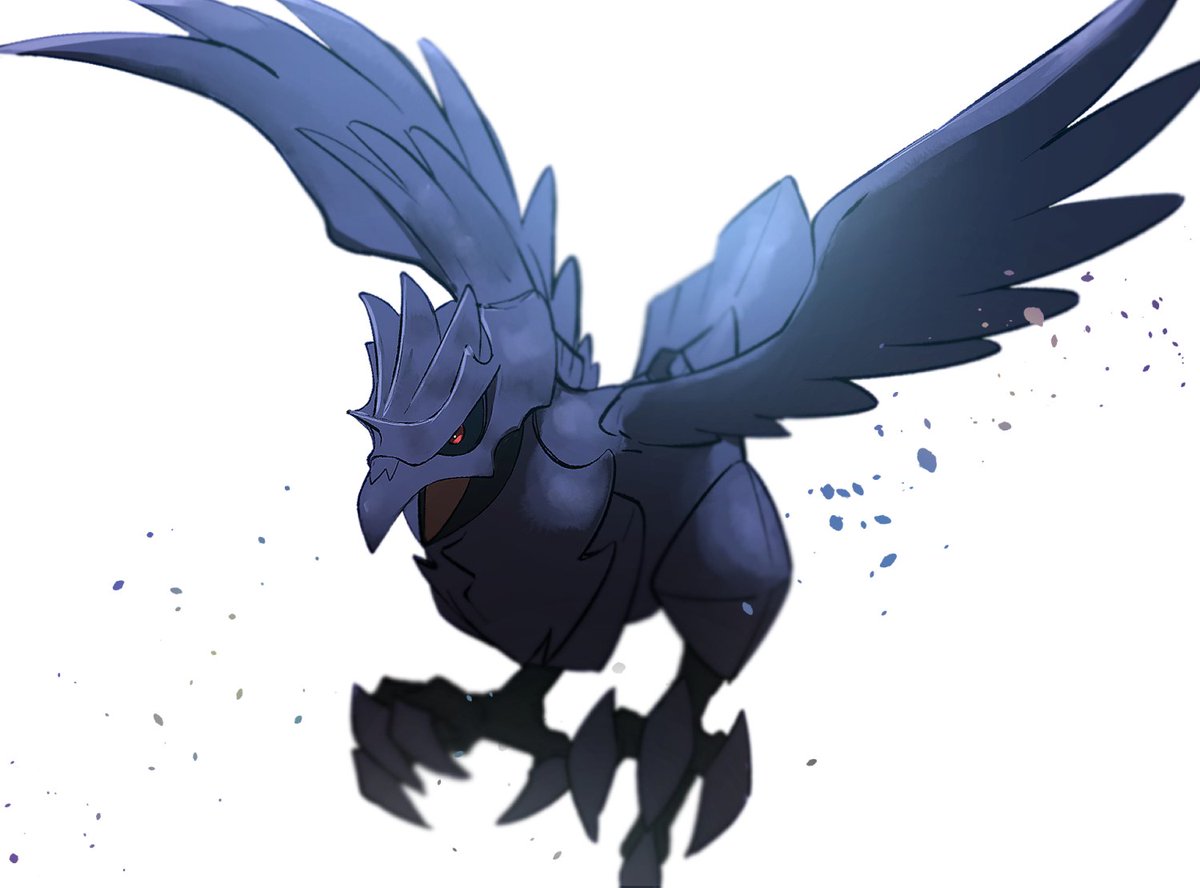 pokemon (creature) no humans solo open mouth white background red eyes bird  illustration images