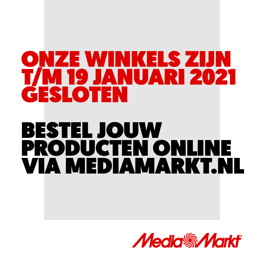 Inspectie Trojaanse paard Lucht MediaMarkt NL on Twitter: "Vanwege de nieuwe maatregelen zijn onze winkels  t/m 19 januari gesloten, maar gelukkig kun je jouw producten nog steeds online  bestellen via https://t.co/dAo1nzGRh8. Meer weten? 👉  https://t.co/xw5QfzlpJ2 https://t.co ...