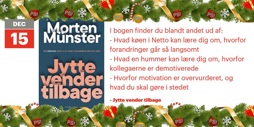 patientsikker's tweet photo. 15. JULELÅGE: En anbefaling til juleferielæsningen: "Münster er stærk i at anvende principperne bag Erlangs køteori i daglige flow-situationer, både når man står i supermarkedet, men også i kontakt med sygehusvæsenet,” siger @Arjen_aps. #PSgodjul #sikkertflow #patientsikkerhed https://t.co/u28QMuGcJ3