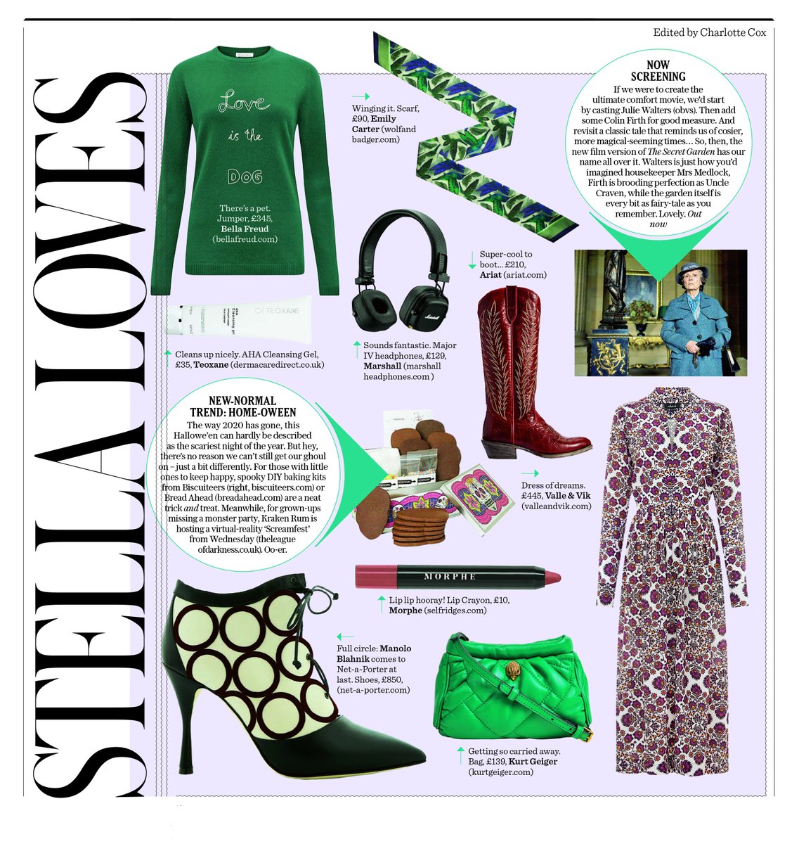 The Emily Carter Hummingbird Twilly Scarf has been recently featured in @telegraphstella in 'Stella Loves'