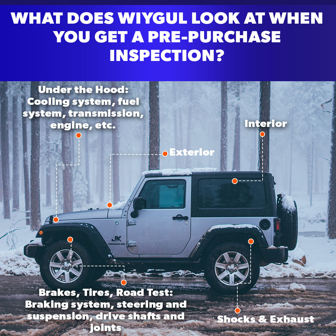 At Wiygul Automotive Clinic, we take the time to do a thorough inspection, making sure your vehicle is safe and up to your standards before you finalize your purchase! Schedule your appointment today. #WiygulAutomotiveClinic #PrePurchaseInspection #AutoRepair